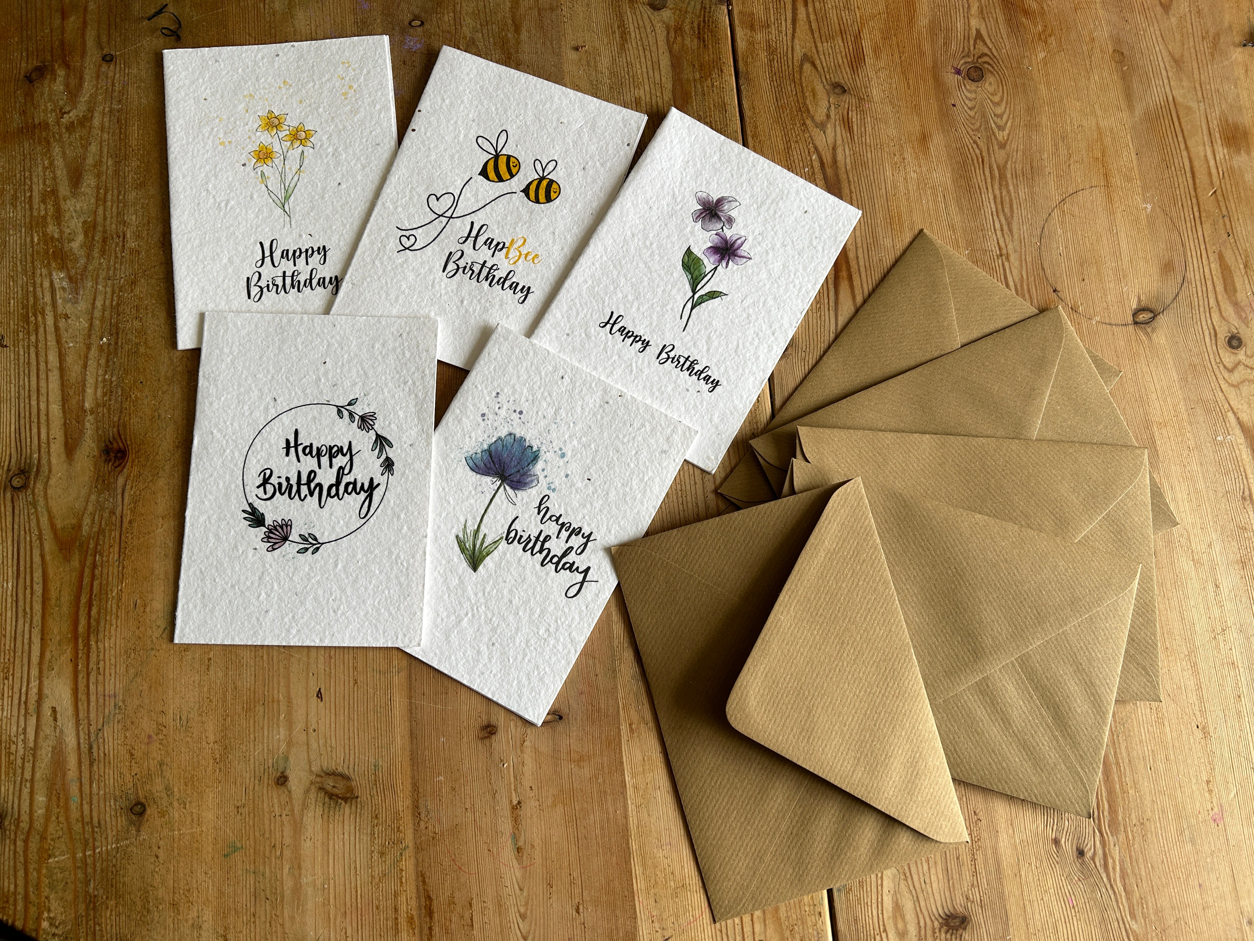 birthday card with flower seeds Magic Plantable Birthday Cards 🌸
